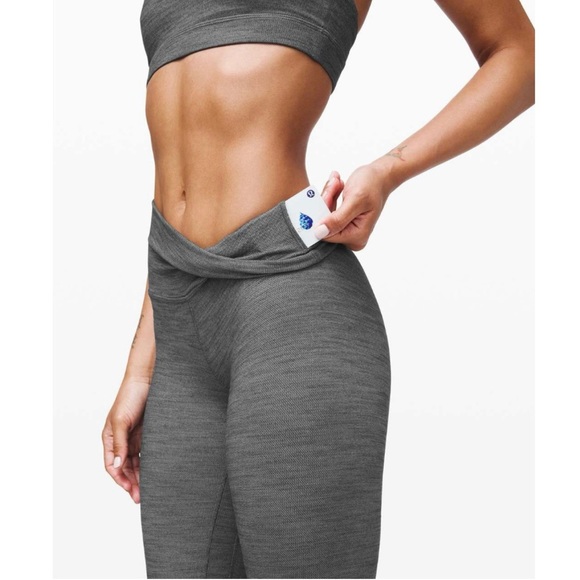 Lululemon Align Pant Il Mini Heathered Herringbone Heathered Black White/Black - Picture 2 of 13